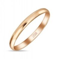 Обручальное кольцо R01-R-040-200-М13193 из красного золота, гладкое