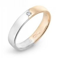 Обручальное кольцо R01-WED-00016-М13195 комбинированное, гладкое