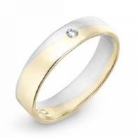 Обручальное кольцо R01-WED-00021-М13197 комбинированное, гладкое