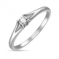 Помолвочное кольцо R01-SL06-015-G2-М13205 из белого золота, гладкое